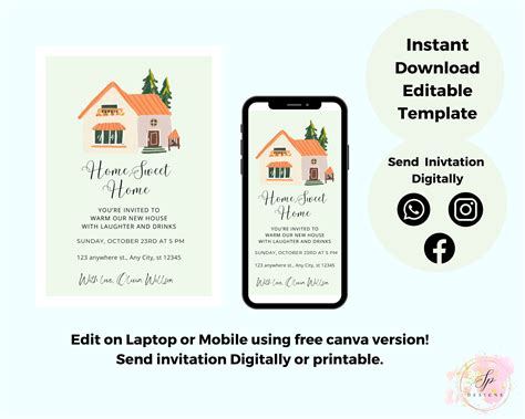 Editable House Warming Invitation House Warming Party Etsy