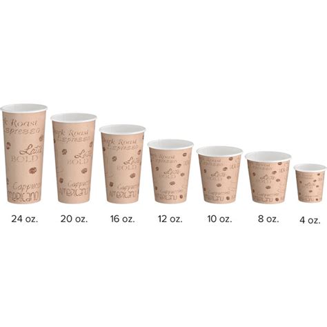 Choice 12 Oz Café Print Poly Paper Hot Cup 1000 Case