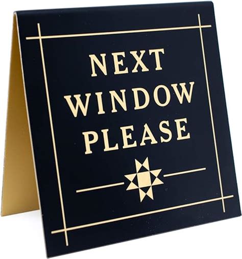 Amazon.com : Next Window Please Counter Sign | Double Sided Office Desk ...