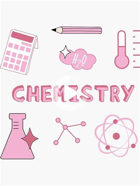 Pink Chemistry Subject Sticker Pack Sticker By The Goods Science