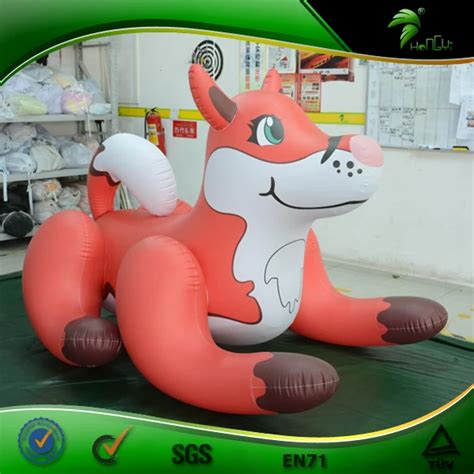 Hongyi Inflatable Ride On Animals Laying Inflatable Fox Bouncy