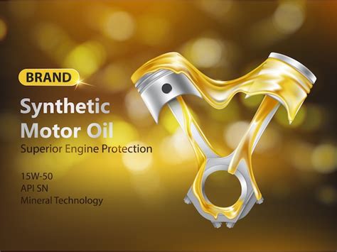 Free Vector Brand New Synthetic Motor Oil 3d Realistic Advertising