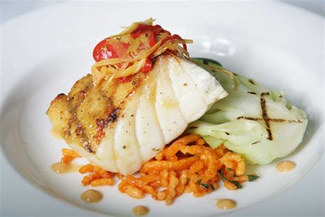 Chilean Sea Bass With Red Pepper Spaetzle Eleven 11 South Fine Dining Restaurant Jacksonville