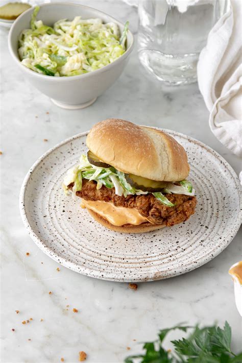 Spicy Fried Chicken Sandwich With Jalapeño Slaw Recipe Chicken