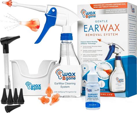 Waxbgone Ear Wax Removal Kit Featuring Softspray Ear Irrigation Tip