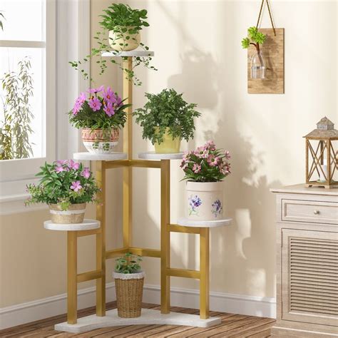 Tribesigns Corner Plant Stand Indoor, 6 Tiered Plant Shelf Flower Stand ...