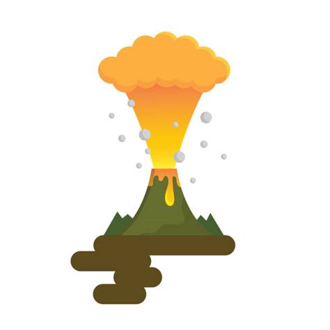 Clip Art Of Volcano Eruption Illustrations Royalty Free Vector