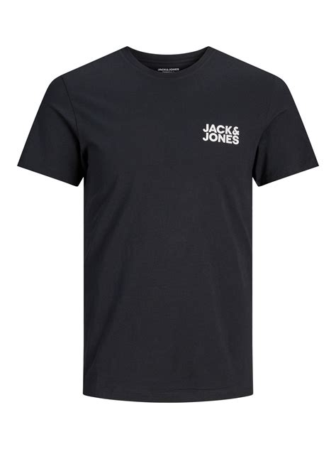 Logo Crew Neck T Shirt Black Jack And Jones®