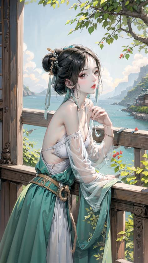 Wallpaper Portrait Illustration Fantasy Girl China Gufen 1080x1920