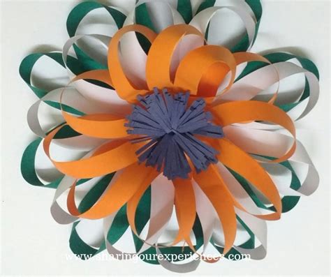 Easy Tricolour Paper Flower Republic Day And Independence Day Crafts