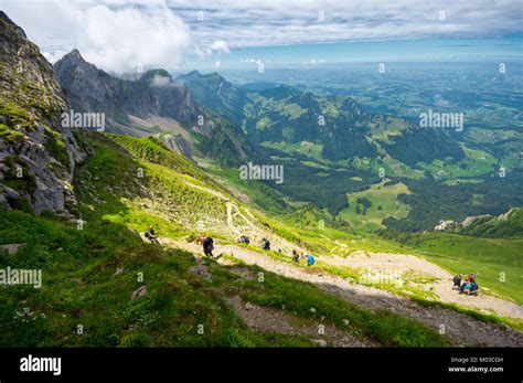 hiking   mtpilatus switzerland stock photo alamy
