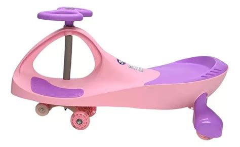 Carrinho Zippy Car Infantil Gira Carro Azul Rosa Rodinha Led