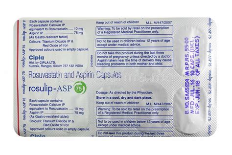 Buy Rosulip Asp Rosuvastatin Aspirin Online