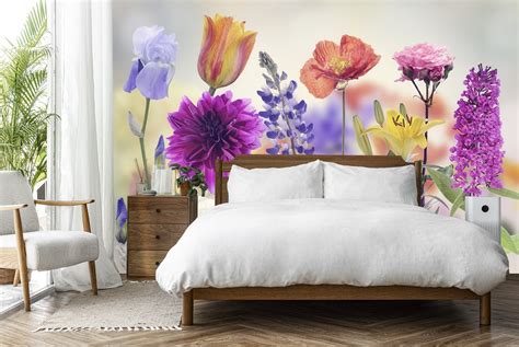 Flowers Wallpaper Wall Mural