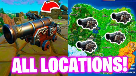 Where To Find Cannons In Fortnite Og All Locations For Cannons In