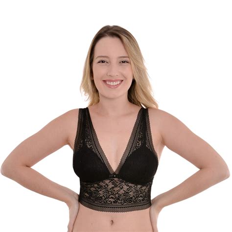 Sutiã Cropped rendado bojo Vaydosa na Bra Lingerie