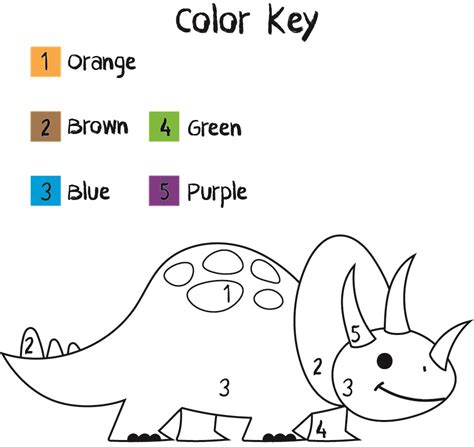 Dinosaur Color By Number Printables Images And Photos Finder