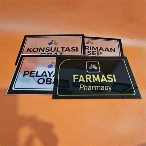 Jual Akrilik Nama Ruang Farmasi Pharmacy Papan Nama Ruangan Akrilik