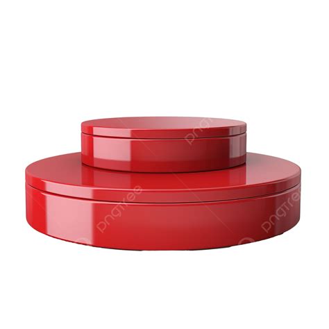 Red Glossy Podium For Product Placement Podium Product Stage PNG