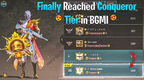 FINALLY REACHED CONQUEROR TIER IN BGMI RANK PUSH TIPS TRICKS