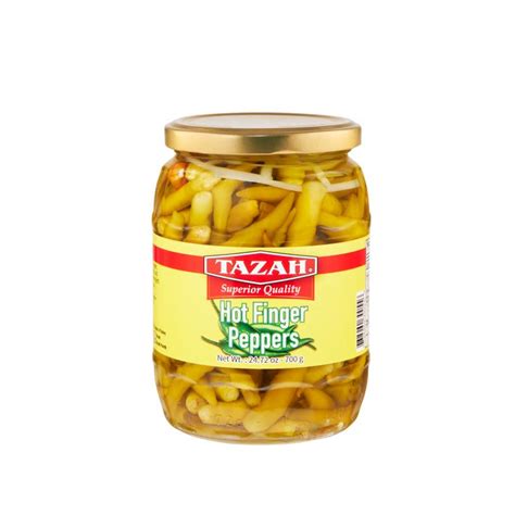 Tazah Hot Finger Peppers 12 675G Karabetian Import Distribution Inc