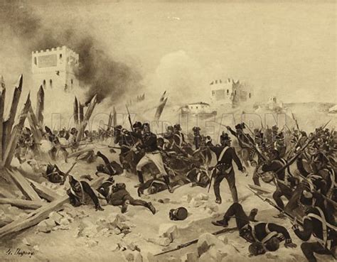 Battle Of Badajoz 1812 Stock Image Look And Learn