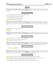 Mc Hwk Pdf Name Section Multiple Choice Homework Simple