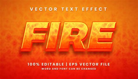 Premium Vector Fire Text Effect Style Template