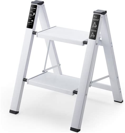 Rengue Step Ladder Aluminum Folding Step Stool With Anti Slip Pedal