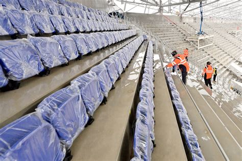 First Seats Installed At New Everton Stadium Liverpool Noise