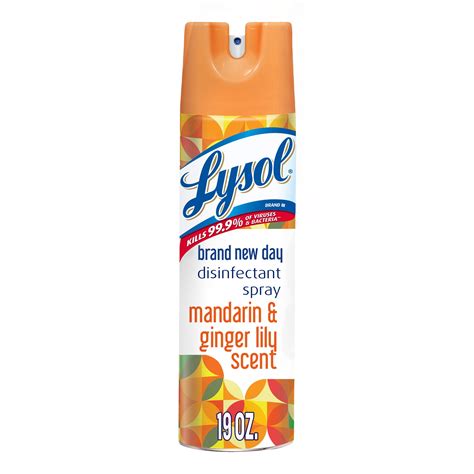 Lysol Disinfectant Spray Mandarin Ginger Lily Brand New Day Oz