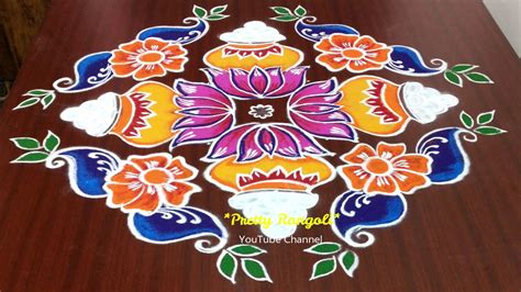 Pongal Pot Rangoli With Dots 2019💥sankranthi Muggulu With Bordersbhogi