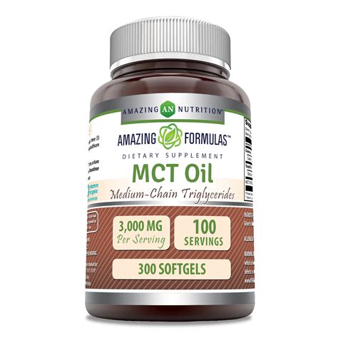 Amazing Formulas Mct Oil Mg Softgels Non Gmo Health Supplement