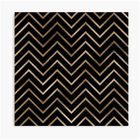 Black Gold Chevron Pattern