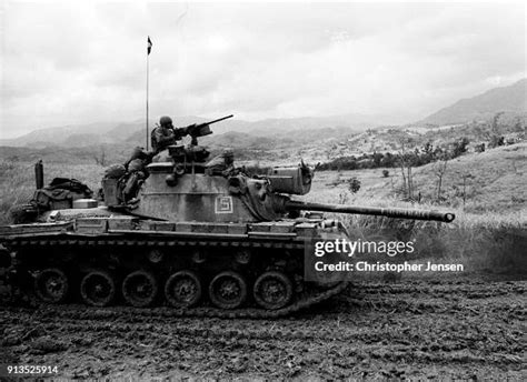 View Of An M67 Flame Thrower Tank On Patrol Along Route Nine News