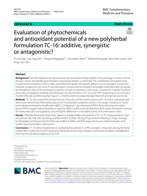 PDF Evaluation Of Phytochemicals And Antioxidant Potential Of A New