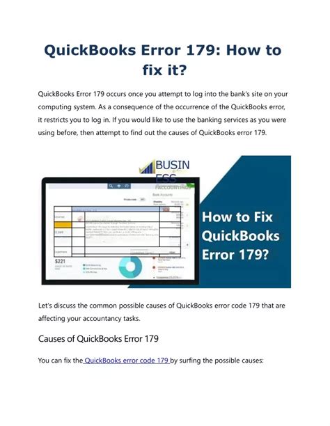 PPT What Is QuickBooks Error 179 And How To Fix It PowerPoint