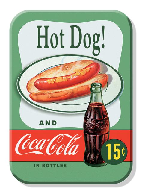 Buy Wholesale Coca Cola Magnet Coke Hot Dog Metal Signs