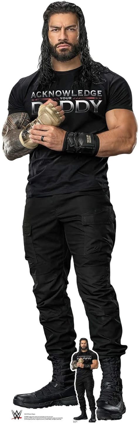 STAR CUTOUTS Roman Reigns Black Outfit WWE Lifesize Cardboard Cutout