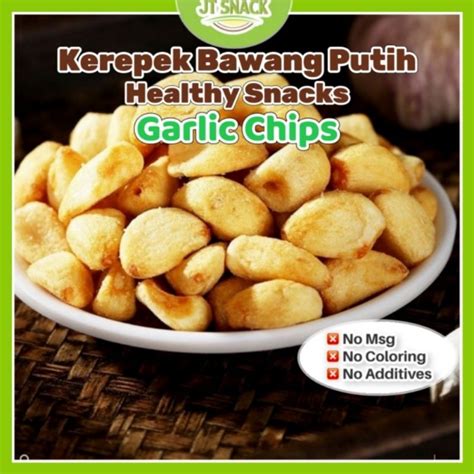 10g 100gHealthy Crispy Garlic Chips Dried Garlic Crunchy Kerepek