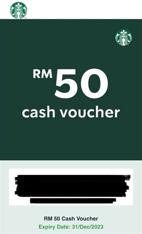 Starbucks RM50 EVoucher Tickets Vouchers Vouchers On Carousell