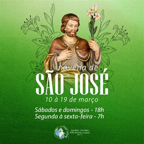 SANTUÁRIO INICIA NOVENA DE SÃO JOSÉ Santuário Diocesano Nossa Senhora