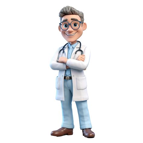 3d Selamat Kartun Dokter Kartun Dokter Generatif Ai Dokter Medis Paramedis Png Transparan Dan