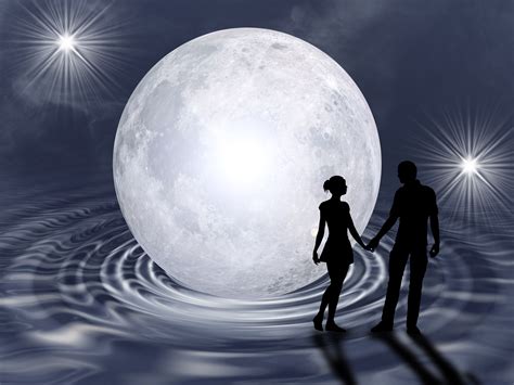 Night Moon Love Wallpaper 5,583 Moon Couple Stock Photos Free