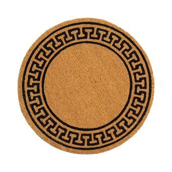 Lot De 2 Paillasson Rond En Fibre De Coco Coloris Naturel Tapis D