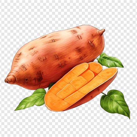 Premium Psd Sweet Potato Isolated On Transparent Background