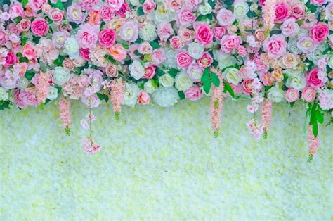 premium photo wedding flower decoration flower backdrop background
