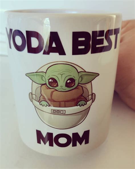 Yoda Best Mom Baby Yoda Coffee Mug The Mandalorian 11 Oz Etsy