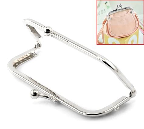 Pacgoth Iron Based Alloy Kiss Clasp Lock Purse Frame Silver Tone