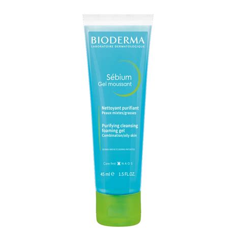 Bioderma Sebium Face And Body Wash Moussant Purifying Cleansing Gel 45ml